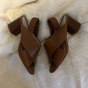 COLE HAAN Leather Block Heels